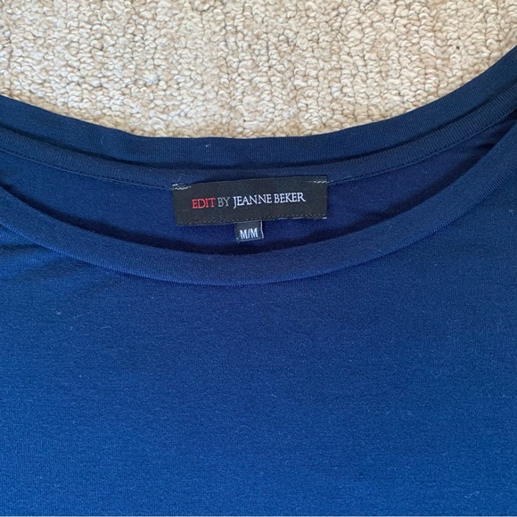 Navy Top with Sequin Arm Patches - Picture 4 of 8